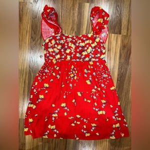 Red with decorated lemons Lauren Conrad Summer dress that sure is a head turner!